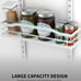 White 9-Tier Over The Door Pantry Organizer, , Metal Hanging Spice Rack Shelves