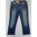 Silver Jeans Co. Cropped Jeans Womens 29X22 Blue Distressed Aiko Fit Denim NEW