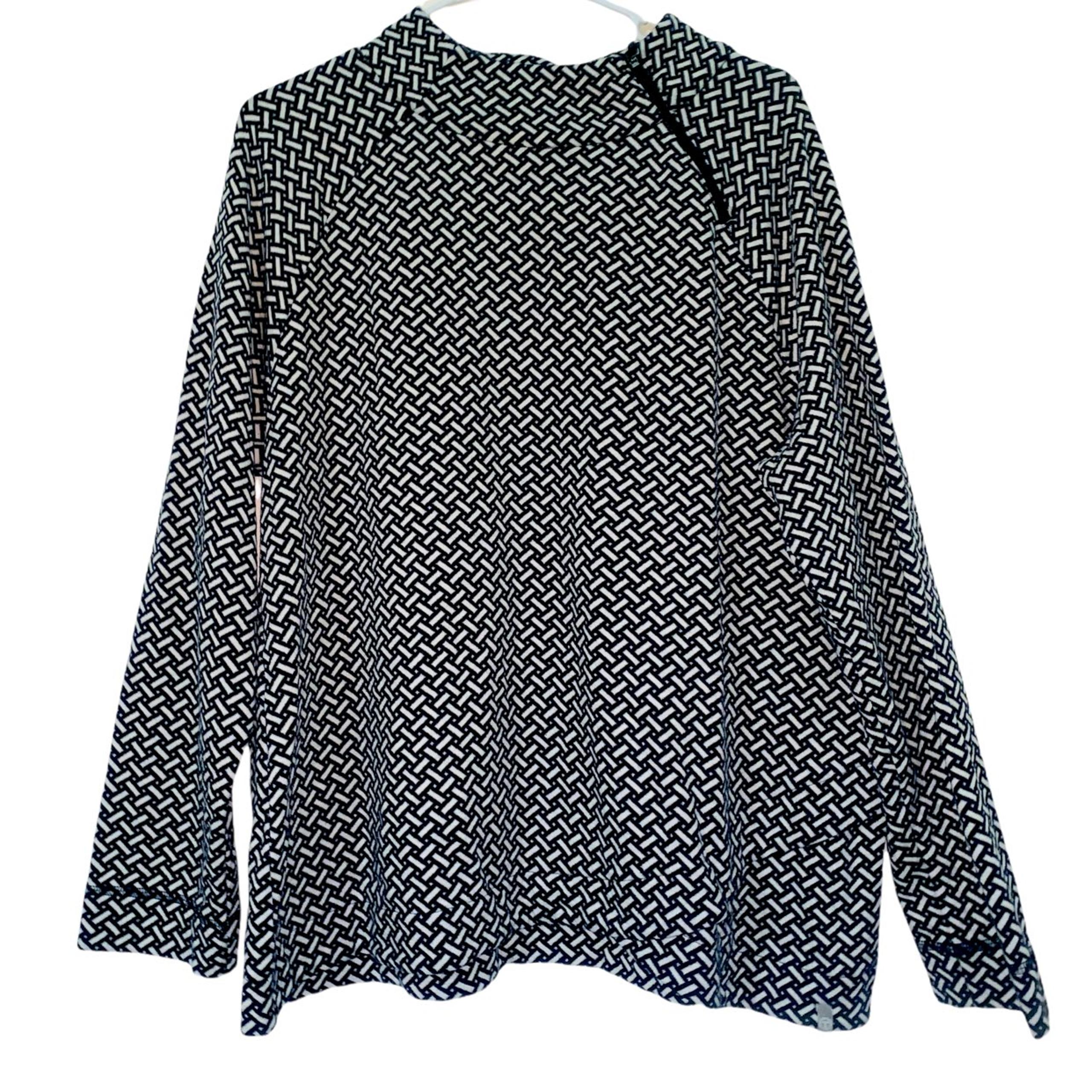 T by Talbots Zippered Collar Asymmetrical hemmed Sweater Large