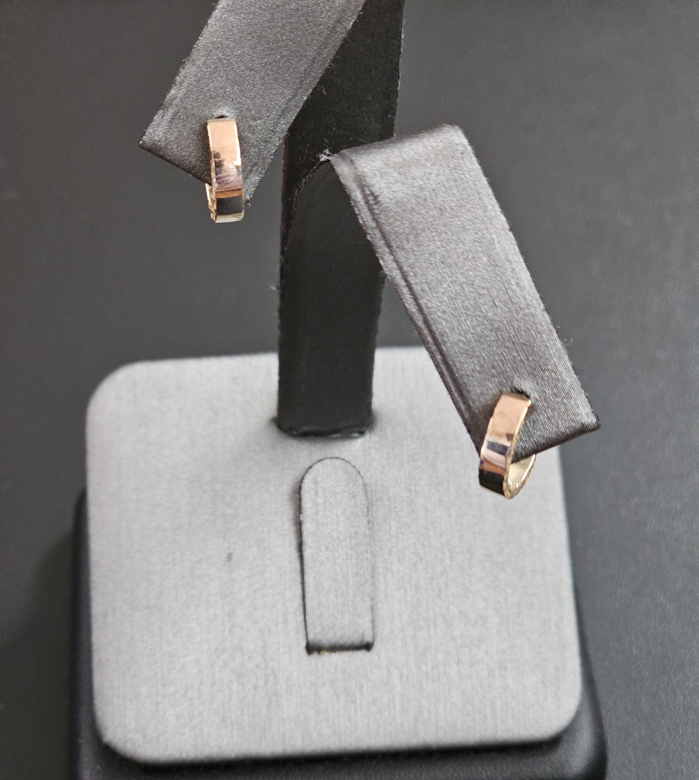 14k gold tri color earrings