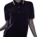 BURBERRY Black Marino Wool Nova Check Collar Short Sleeve Polo Shirt M (Flaw)