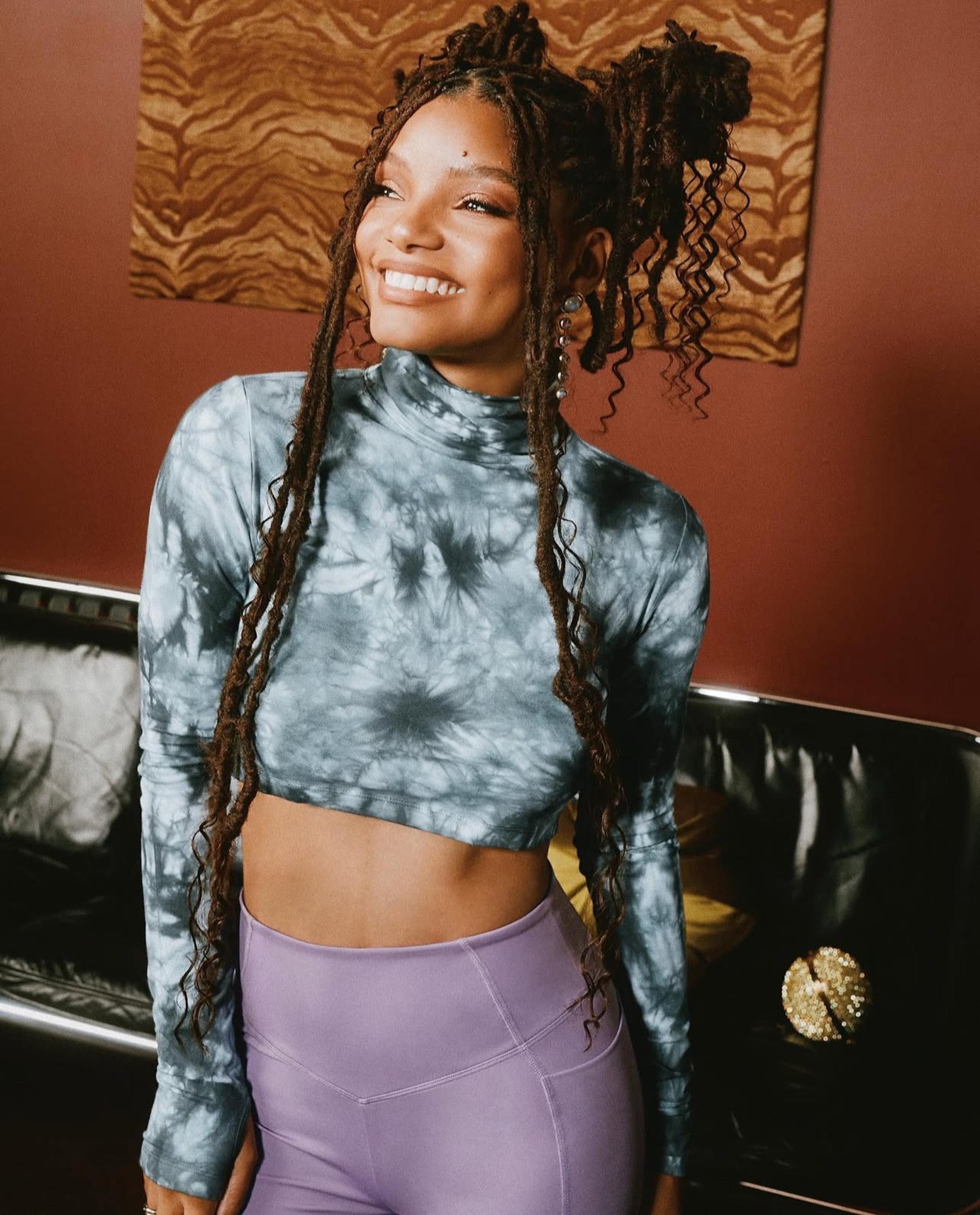 Victoria’s Secret PINK x Chloe x Halle Tie-Dye Cropped Turtleneck Long-Sleeve