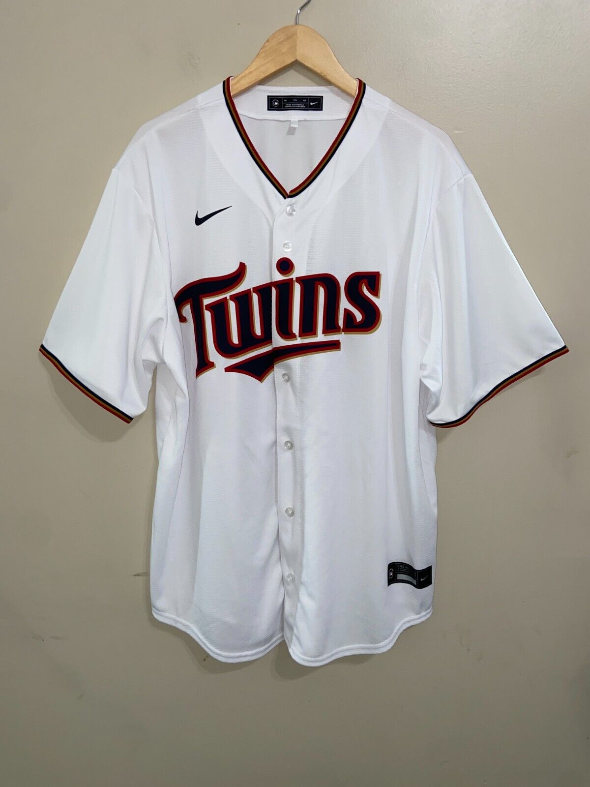 Nike MLB Minnesota Twins White Home Baseball City Connect Jersey Men’s XL NEW