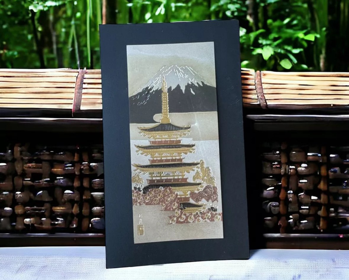 Japanese Chokin Art Gold Silver Copper Precious Metal Art Vintage Elegant Deals