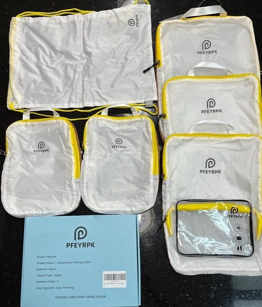 New Lightweight Compression Packing Cubes for Suitcases, Compressible Expandable