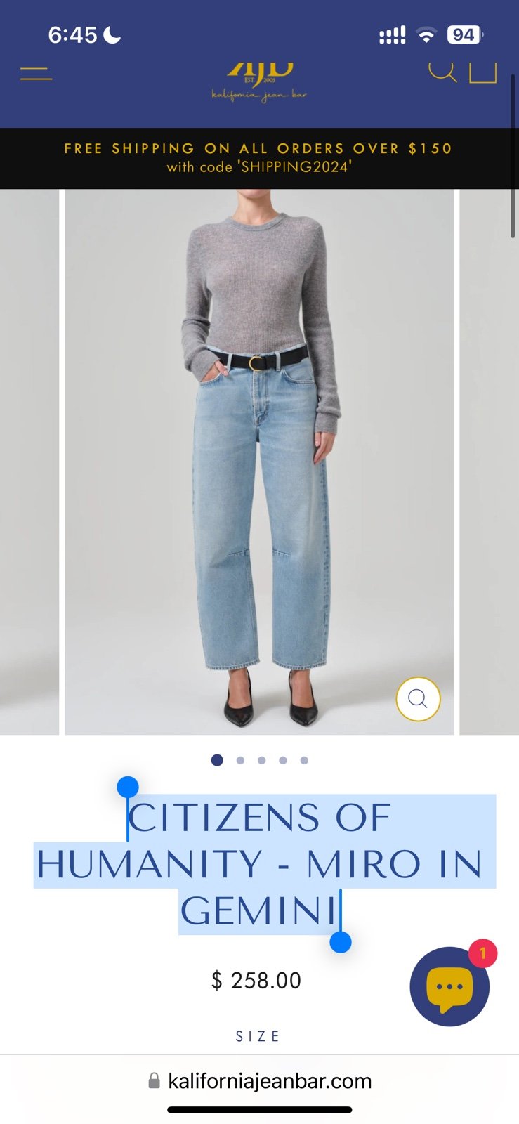 CITIZENS OF HUMANITY - MIRO IN GEMINI