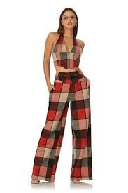 Afrm plaid corset top S
