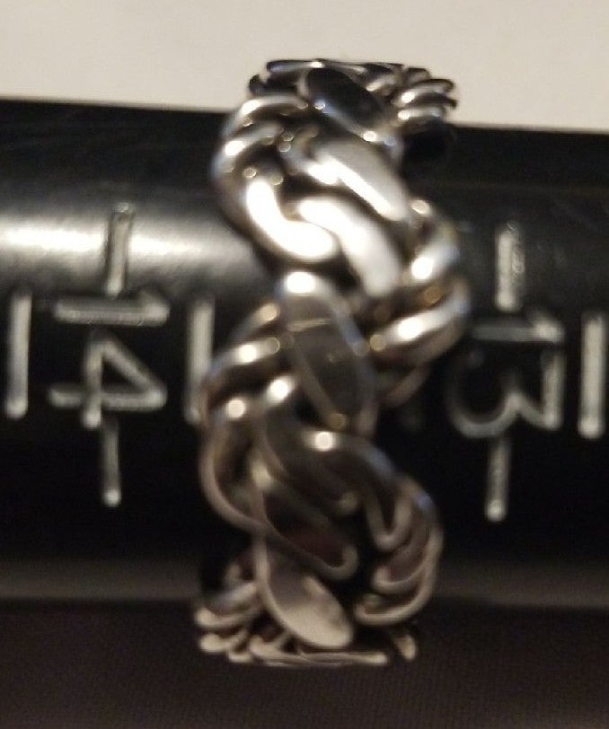 Mens Chain Look Ring SS sz 13.5