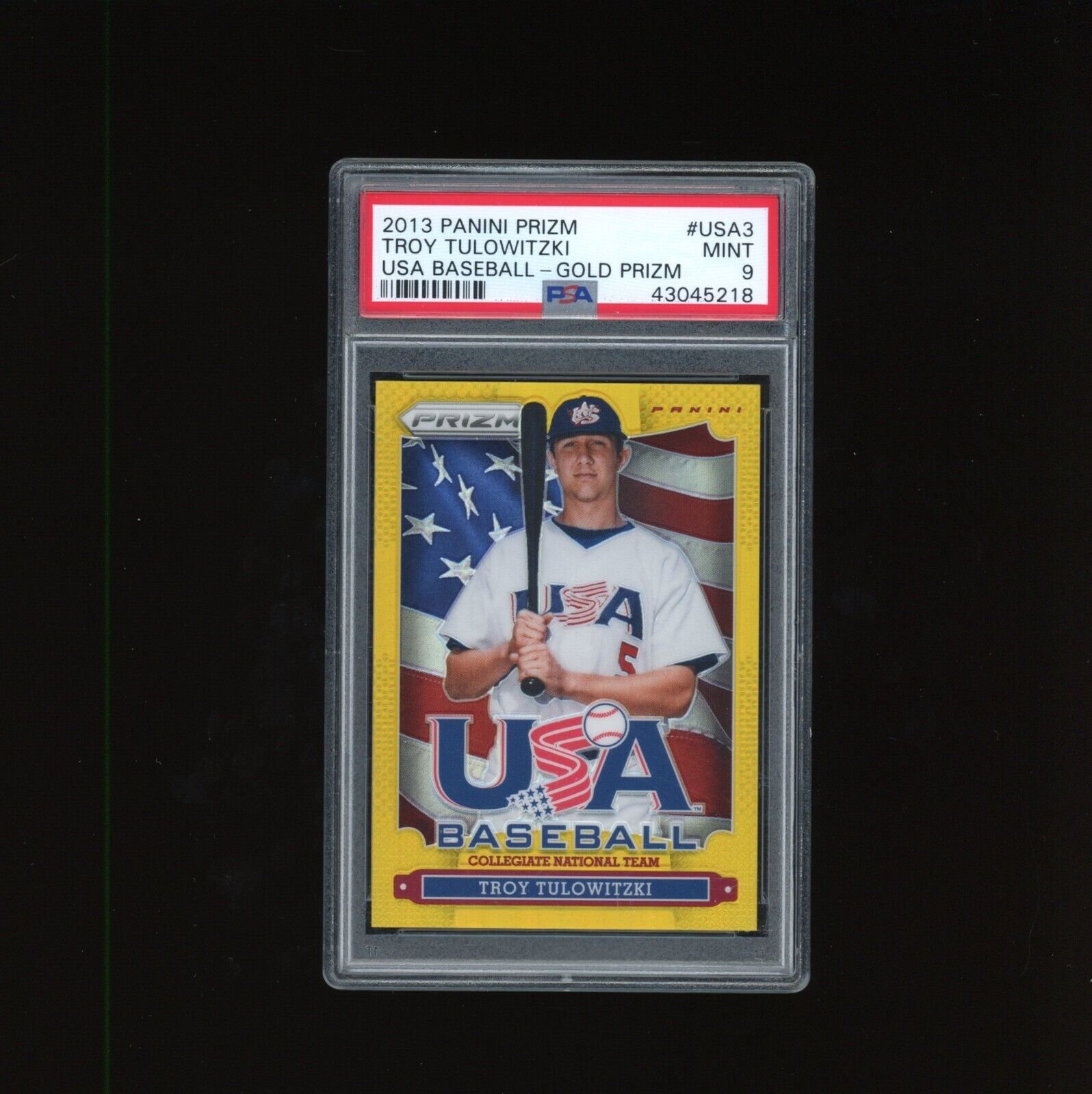 Troy Tulowitzki 2013 Panini Prizm USA Baseball Gold Prizm #6/10 PSA 9 Mint #USA3
