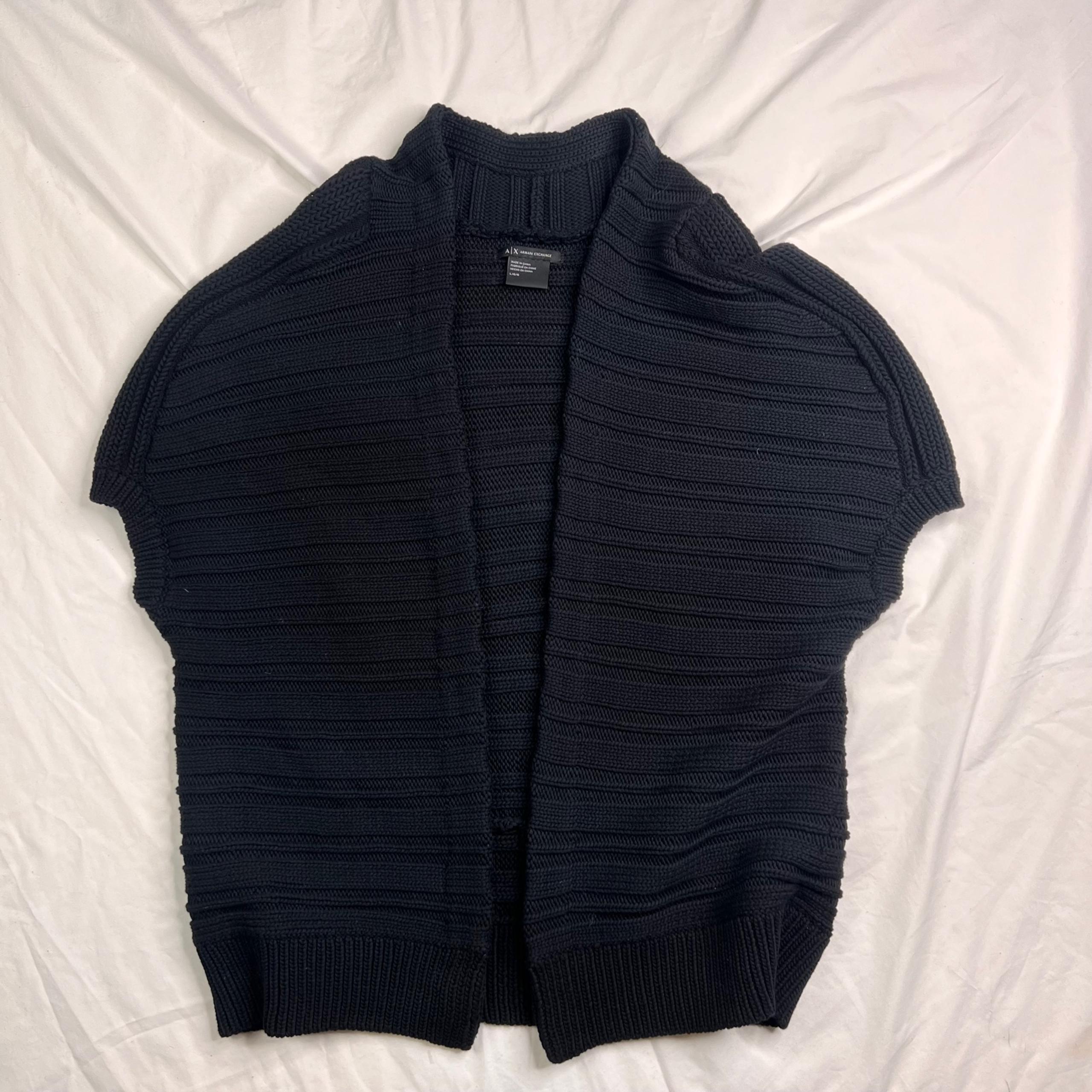 Armani Exchange A|X Women's Open knit Cardigan Sleeveless Sz Large L050523