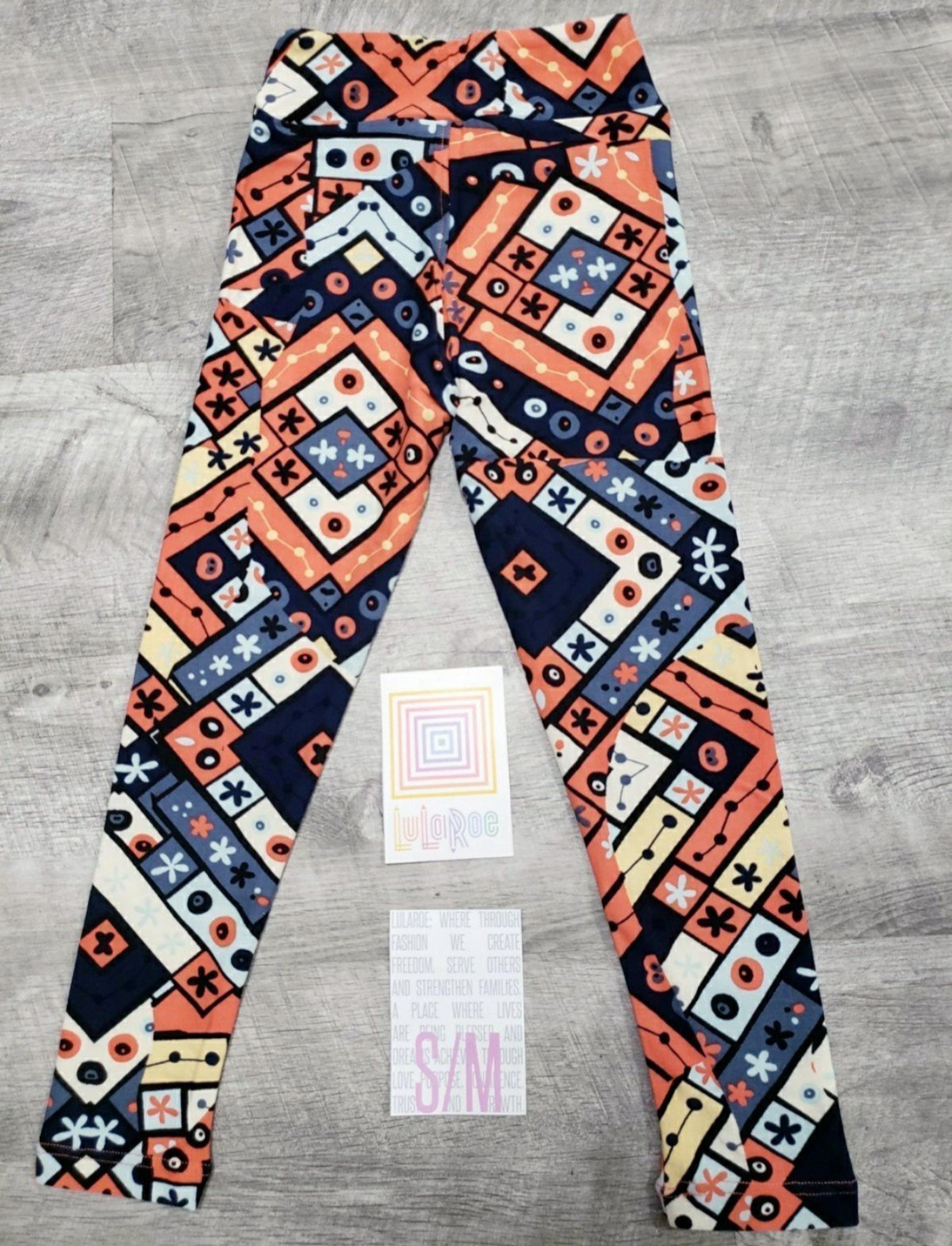 NWT LuLaRoe Kids S/M (2-8) Colorful Girls Leggings