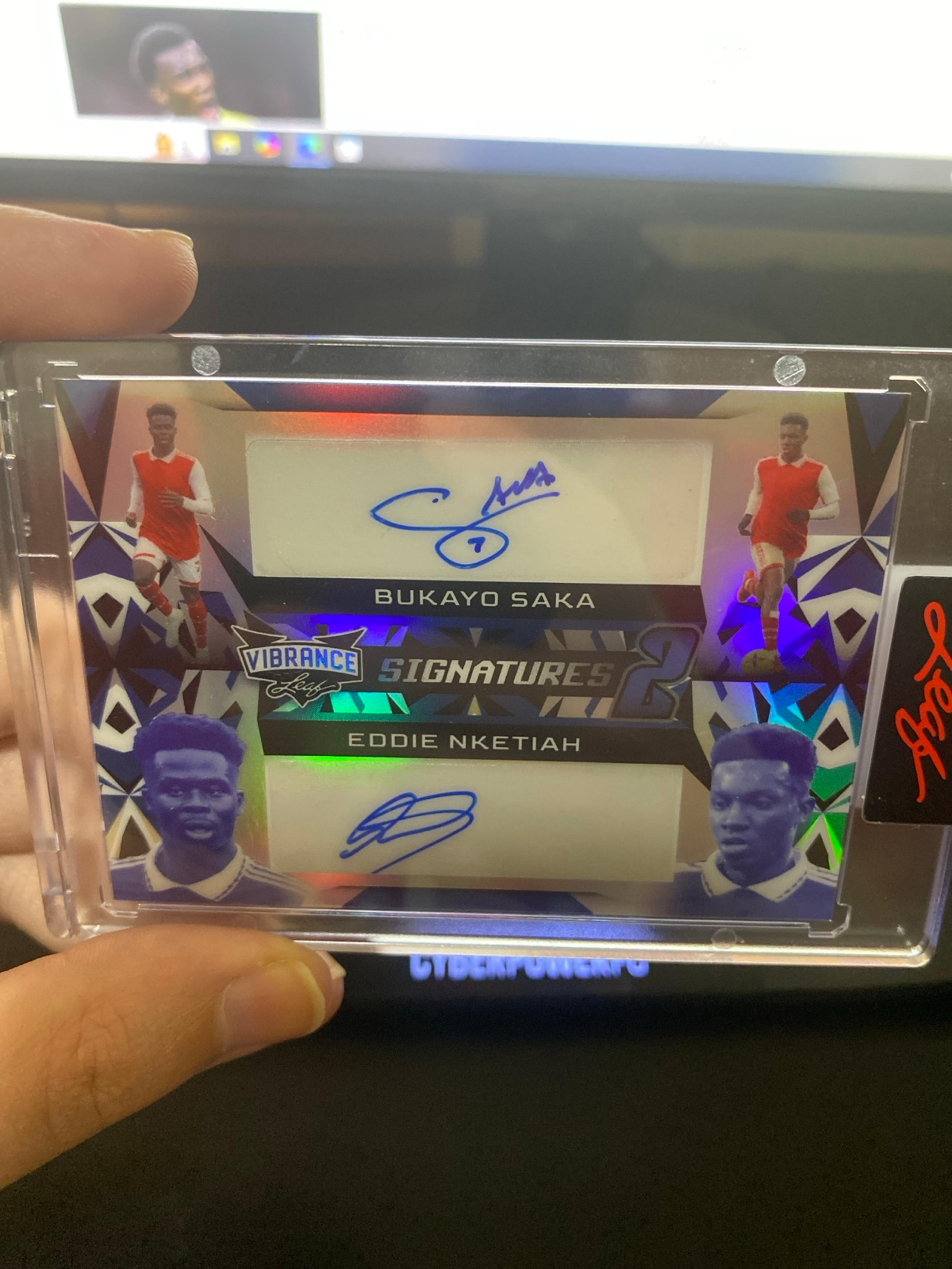 Bukayo Saka and Eddie Nketiah Dual Auto /10
