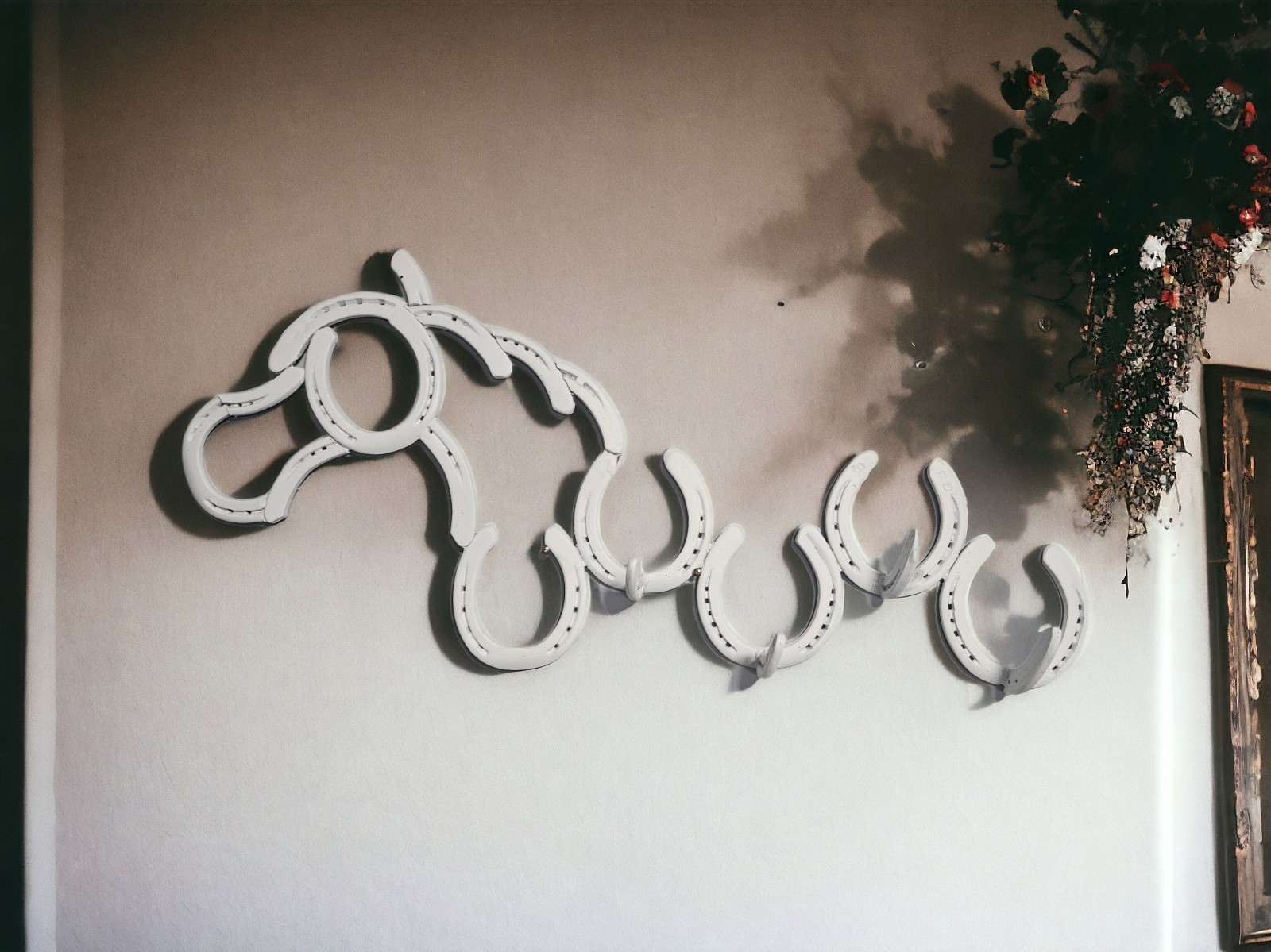 Hanging Horseshoe Cross home decoration and decor for home, entryway, living roo