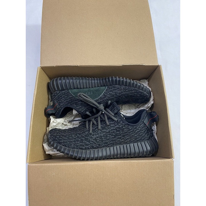 Pre-Owned Mens Size 6 Pirate Black Adidas Yeezy Boost 350 Running Shoes AQ2659