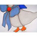 Stained Glass Goose Mother Goose Suncatcher Hanging Window Decor Blue White 7.5