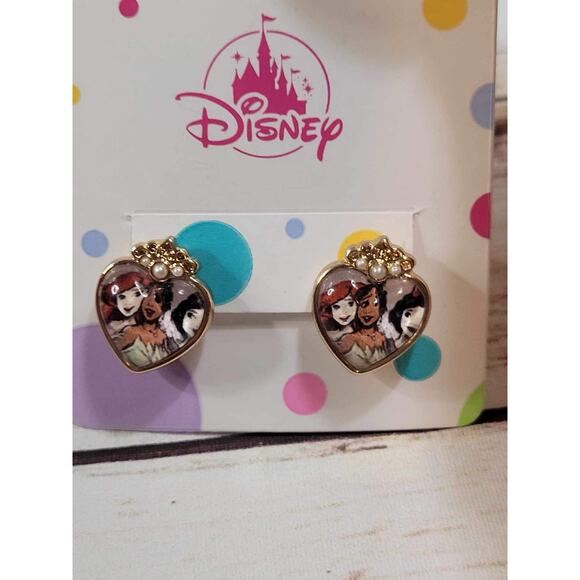 Disney parks earrings ariel tiana and snow white