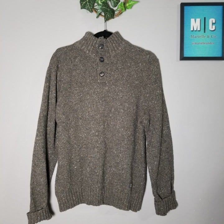 Lucky Brand Donegal Mock Wool Sweater
