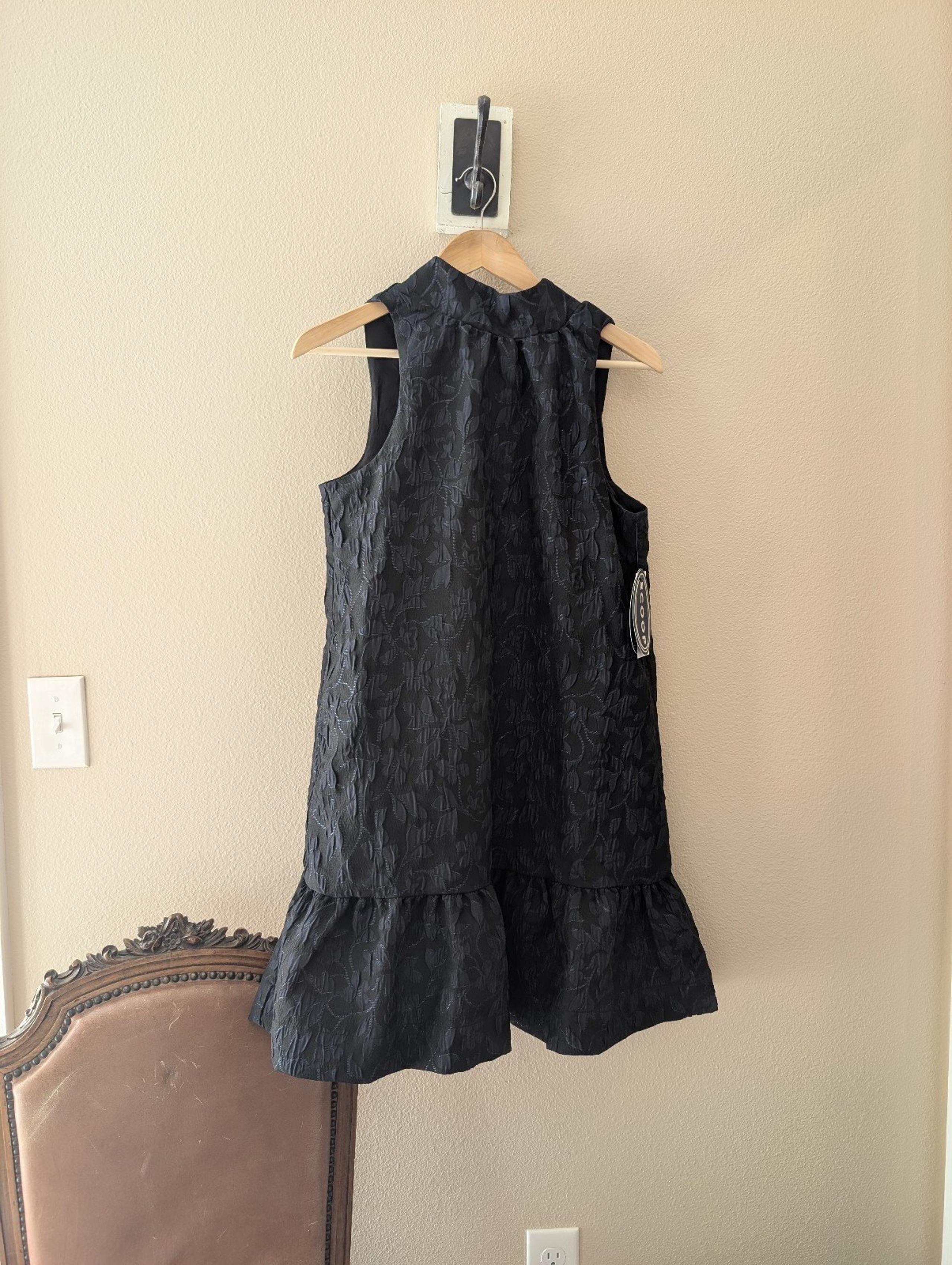 Scoop Womens Jacquard Mini Swing Dress Bow Back LBD