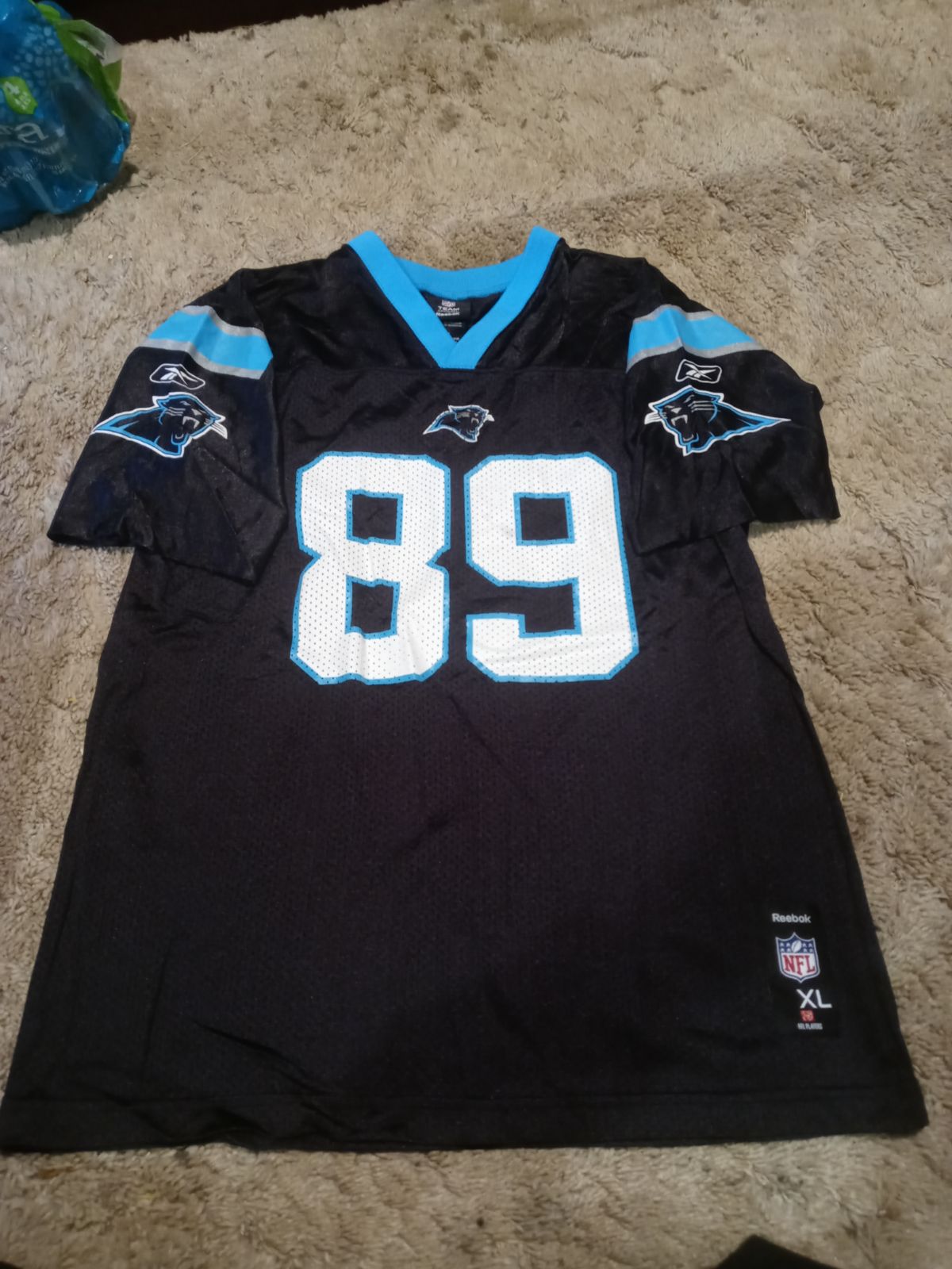 Steve Smith #89 Carolina Panthers Blue NFL Reebok Team Youth