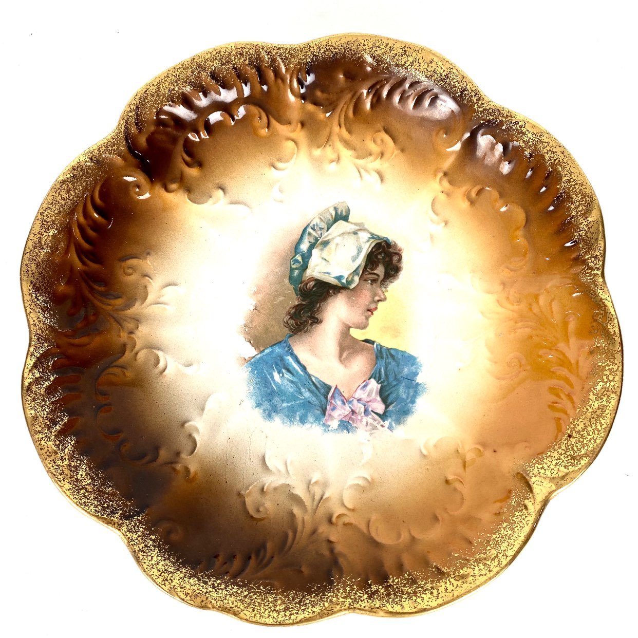 Vintage Portrait Bowl Plate France