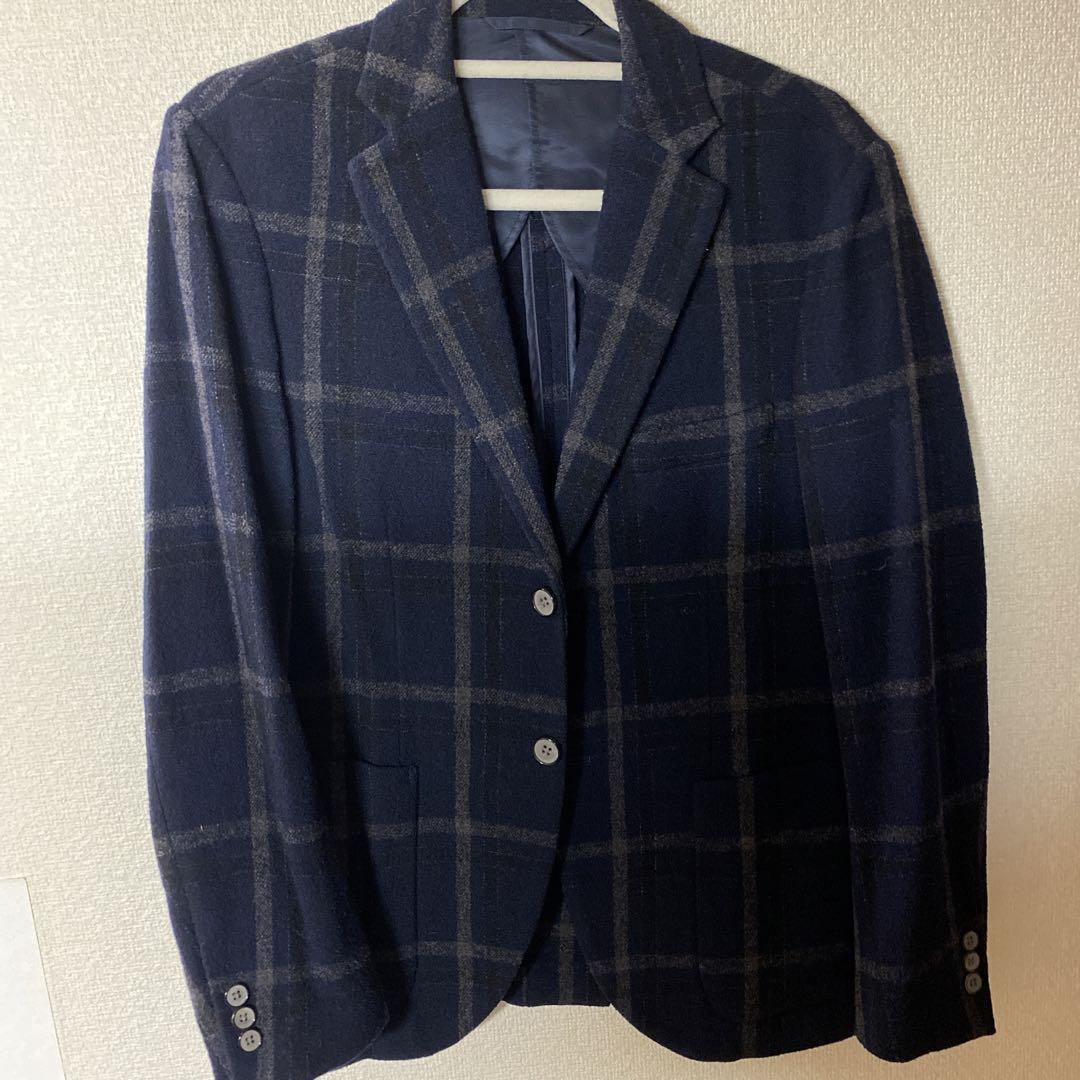 ## Excellent Condition, Brand New ÉDIFICE Edifice Check Tailored Jacket