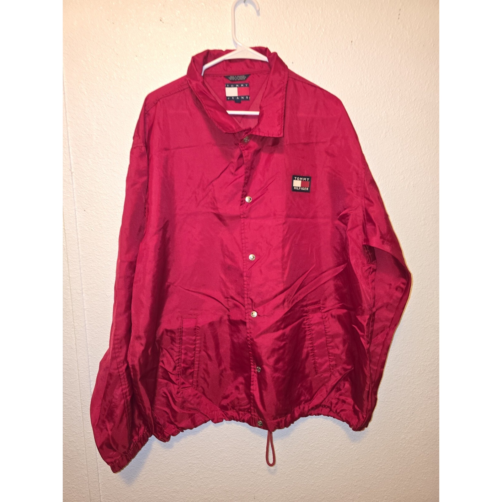Vintage Tommy Jeans Windbreaker Red Mens XL