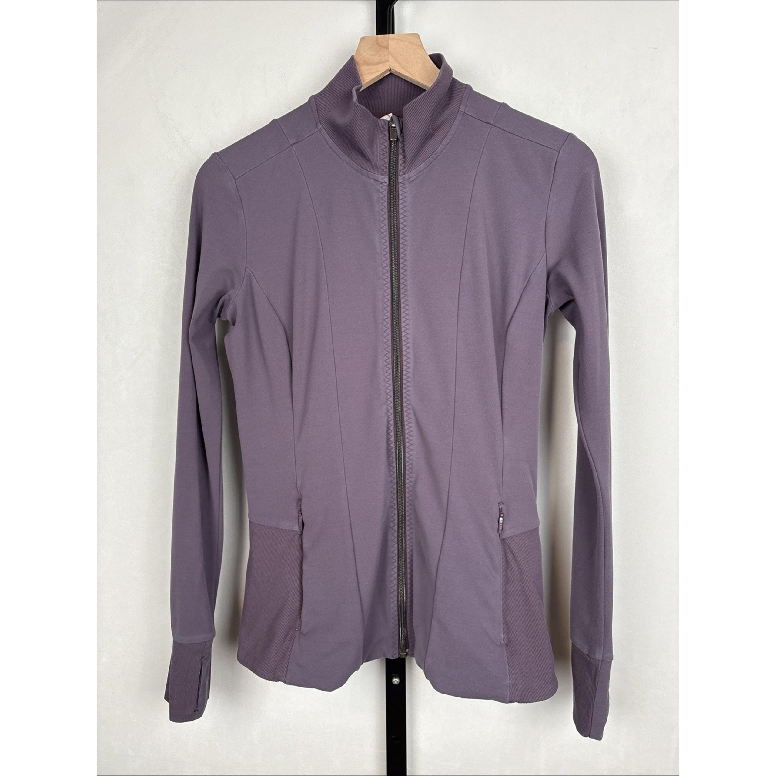 Athleta Shanti Salutation Jacket Powervita Womens Small Purple Activewear Yoga