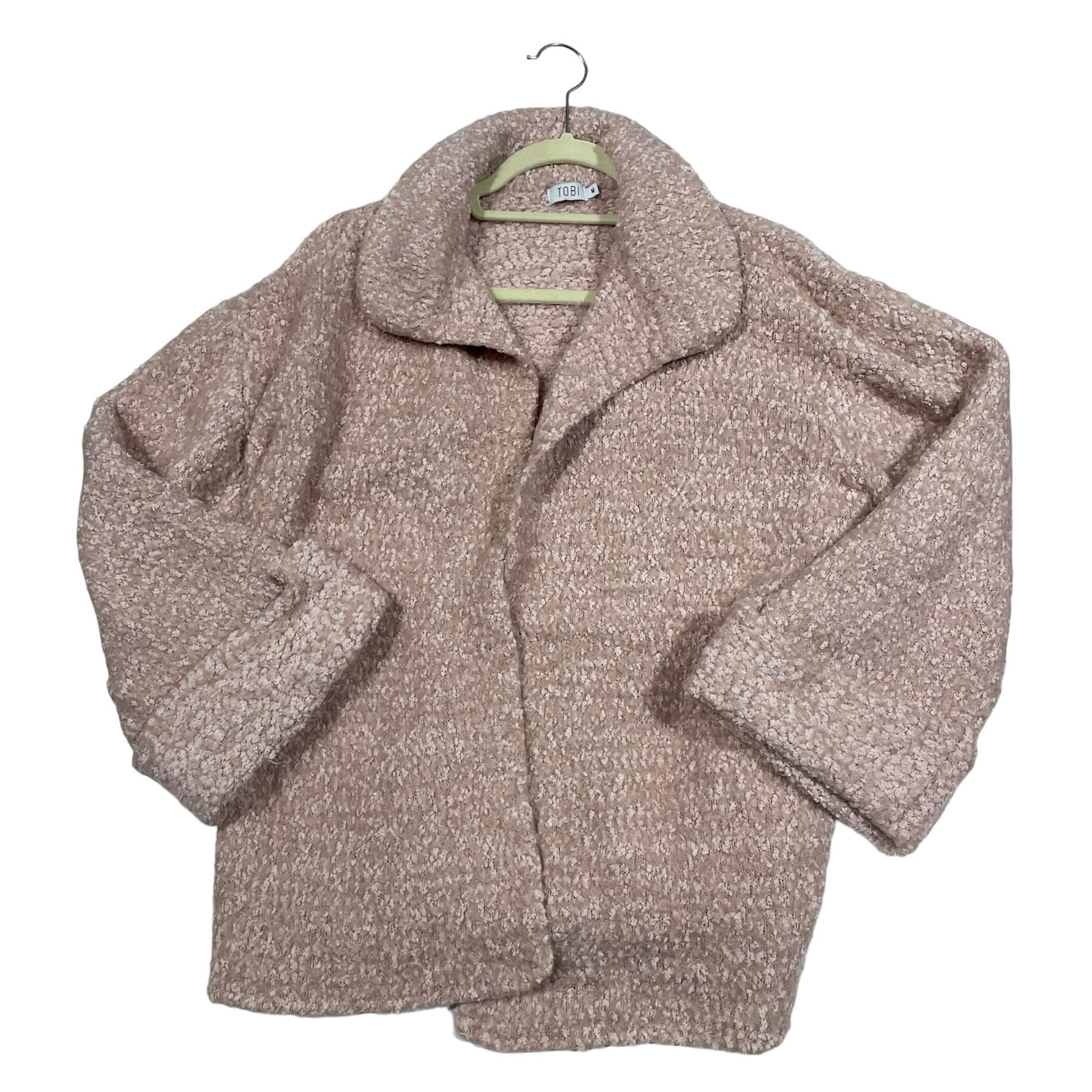 TOBI Open Cardigan Women M Pink Balletcore Cottagecore Boho Barbie
