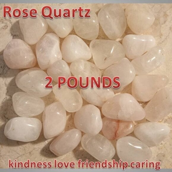 2 POUNDS! Rose quartz tumbles LOVE friendship CHAKRA