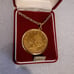 Vintage 1960s 14KT H.G.E. Faux Double Eagle Coin Replica Necklace