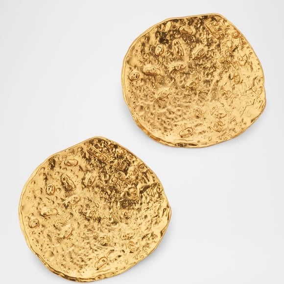 GAS BIJOUX Eclipse Moon O Gold Plated Earrings