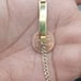 14kt solid gold cuban daimond cut id bracelet size 6 inches