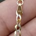 14kt solid gold cuban daimond cut id bracelet size 6 inches