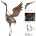 Outdoor Flying Crane Garden Statue Lawn Ornament Garden Decor 35 In