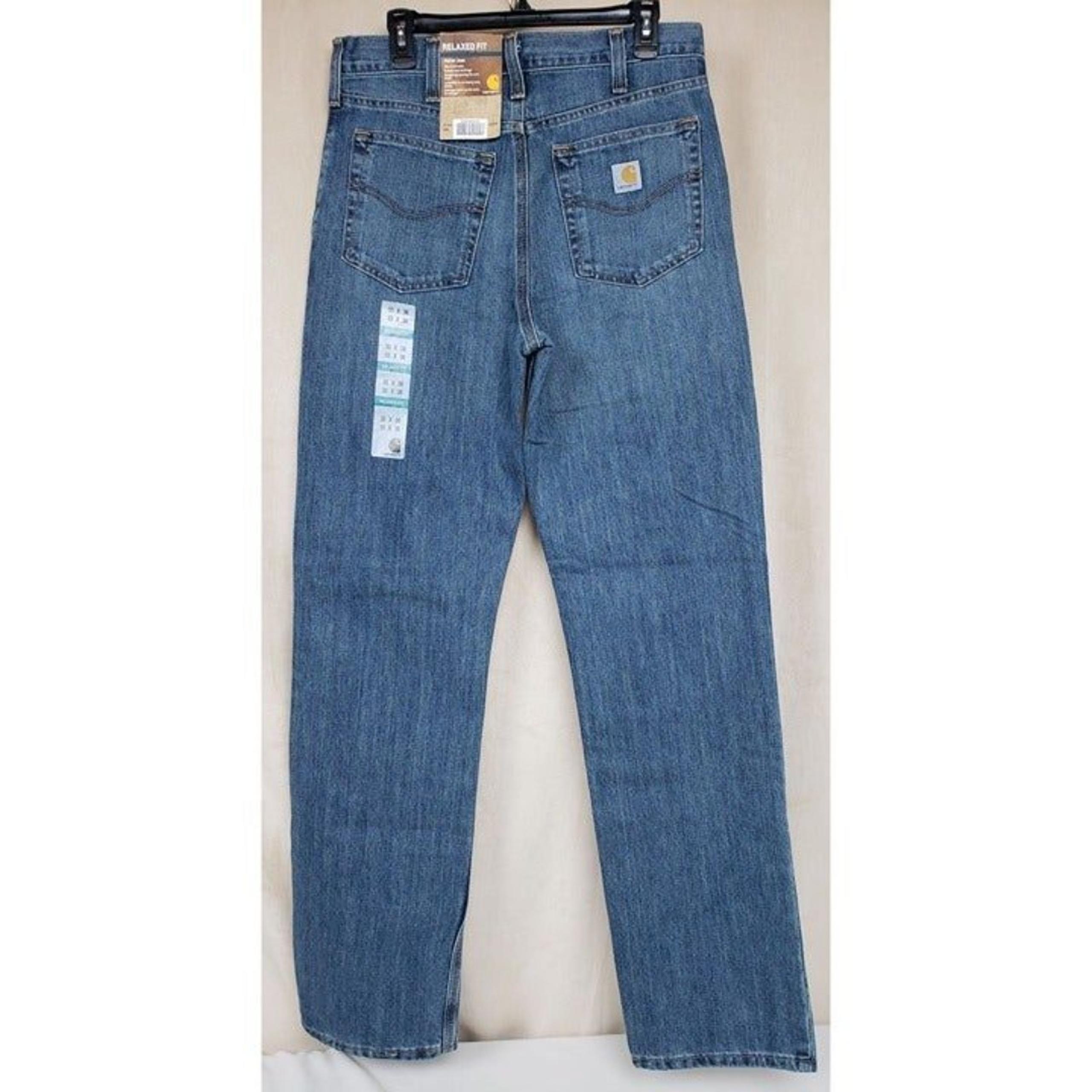 Carhartt Men's 33x36 Holter Jean Relaxed Fit Frontier Blue Denim 101483 980