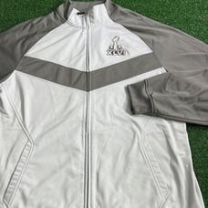 Reebok Super Bowl XLVI Jacket Sweater Gray NFL 2012 Indianapolis Men Size XL