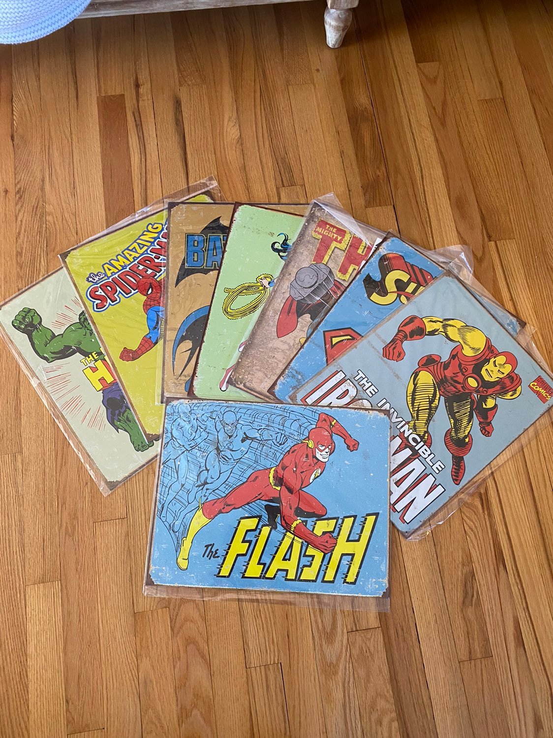 Super hero retro tin signs poster decor