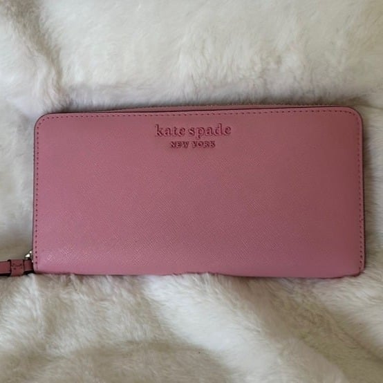 KATE SPADE NEW YORK Continental Saffiano Leather Large Zip Around Wallet