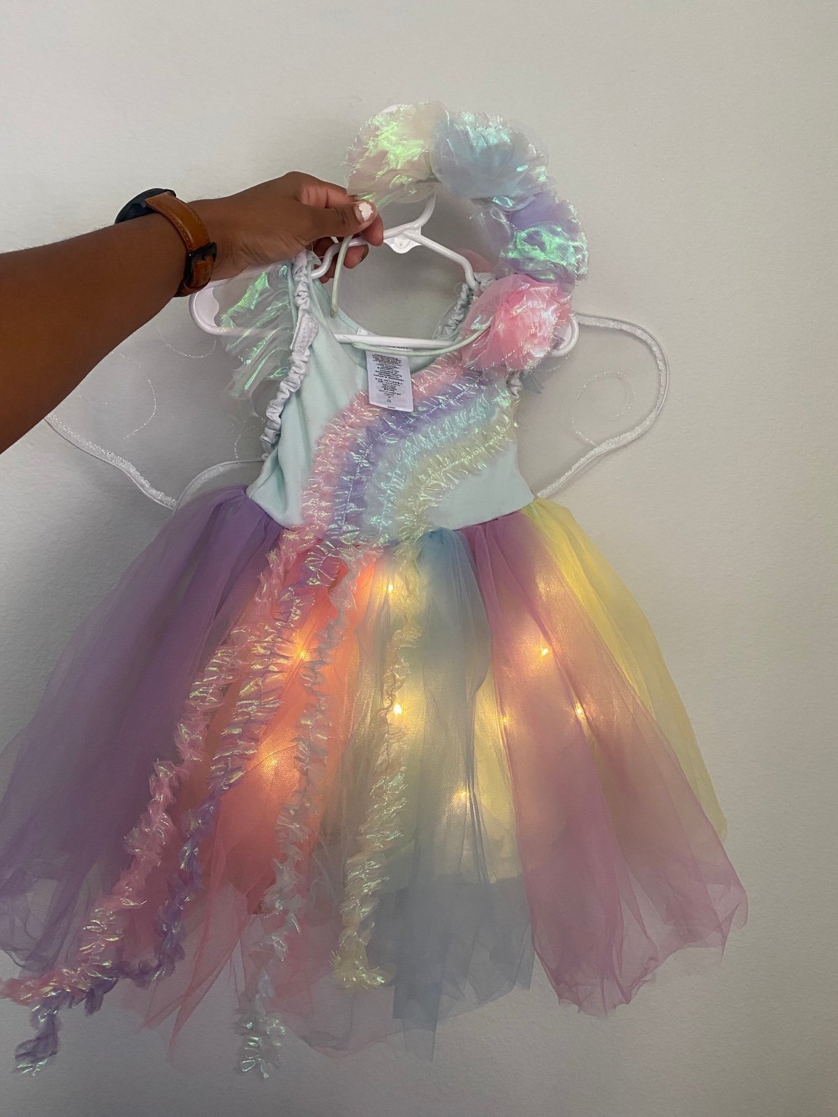 Pottery Barn Princess Fairy Light Up Dress w Wings