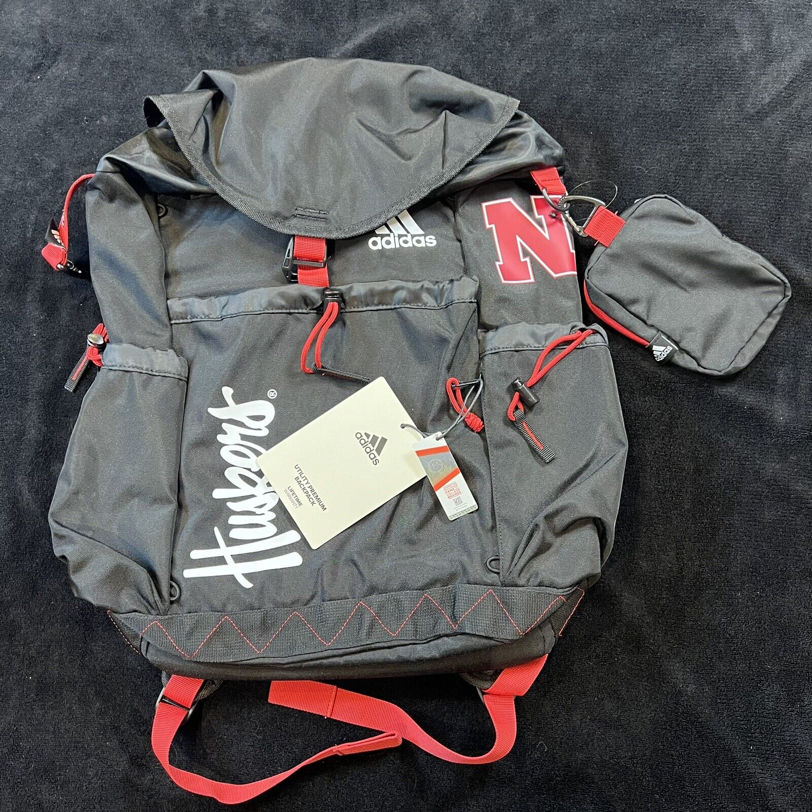 ADIDAS NEBRASKA HUSKERS UTILITY PREMIUM BACKPACK BRAND NEW W/TAGS (GA5331)
