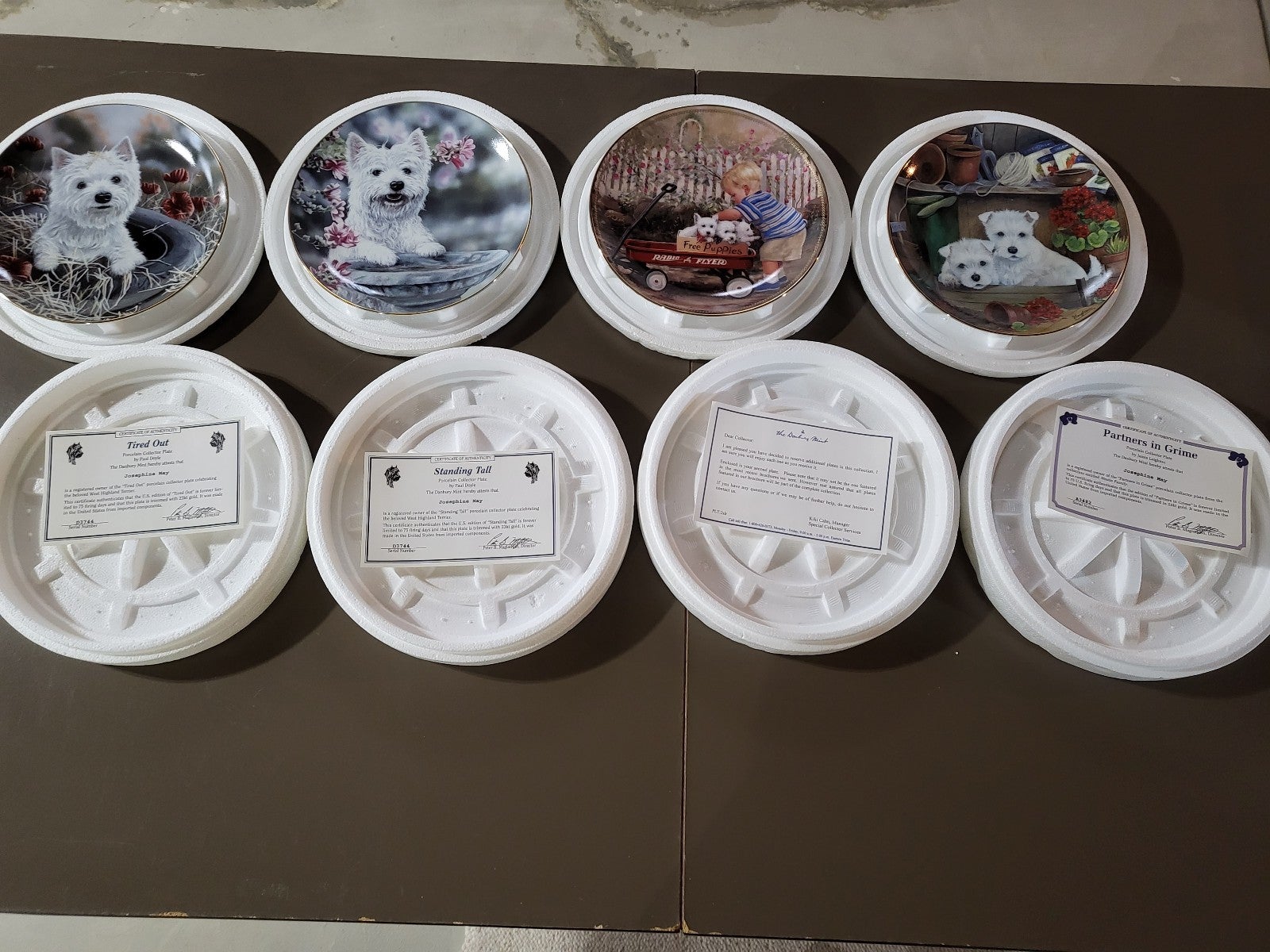 danbury mint Westie Collectible plates