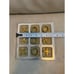 Vintage MCM Aluminum solid Brass Tic Tac Toe Board Game 5 X's 4 O's 7.5x7.5in