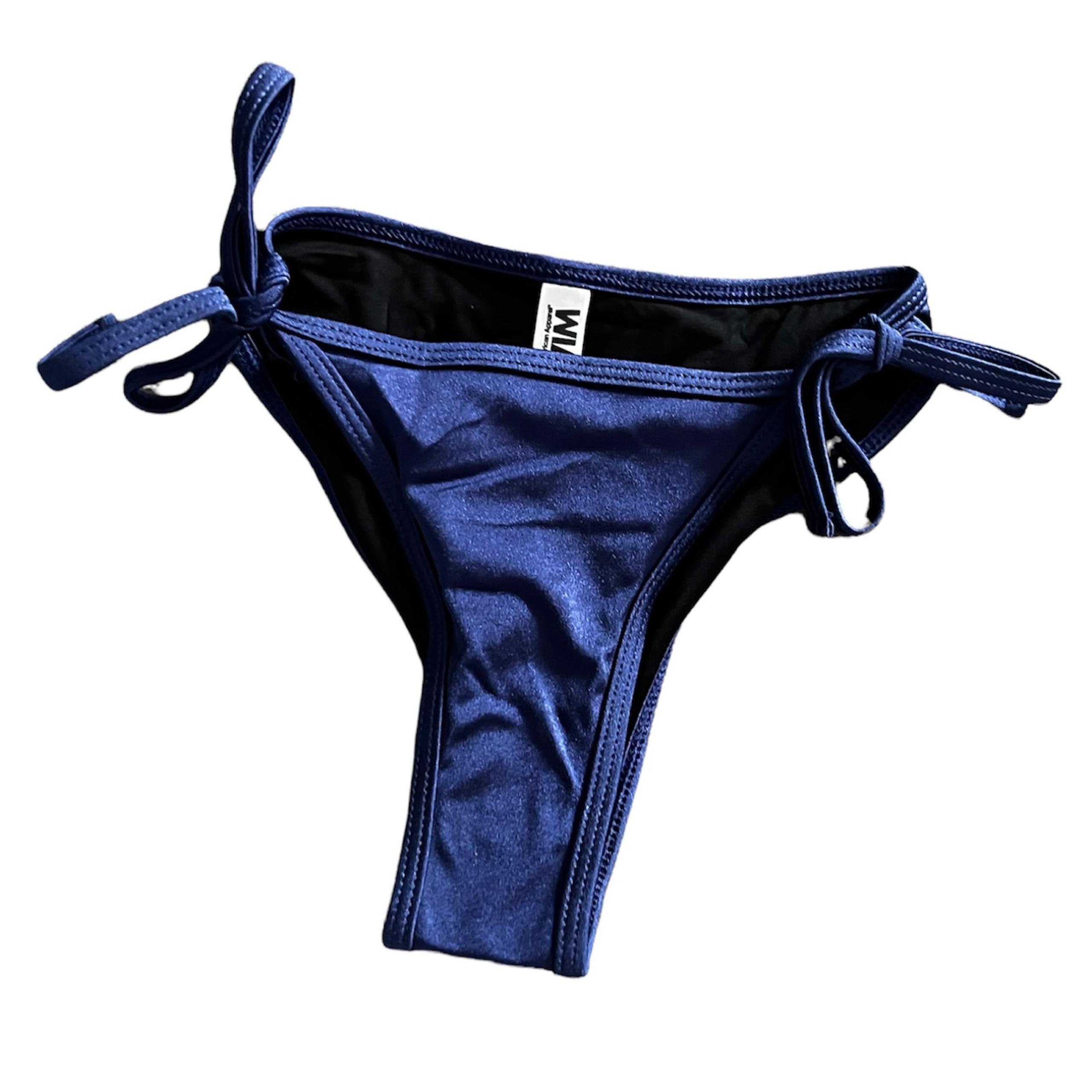 AMERICAN APPAREL Navy blue Tie Adjustable Bikini Bottom Medium