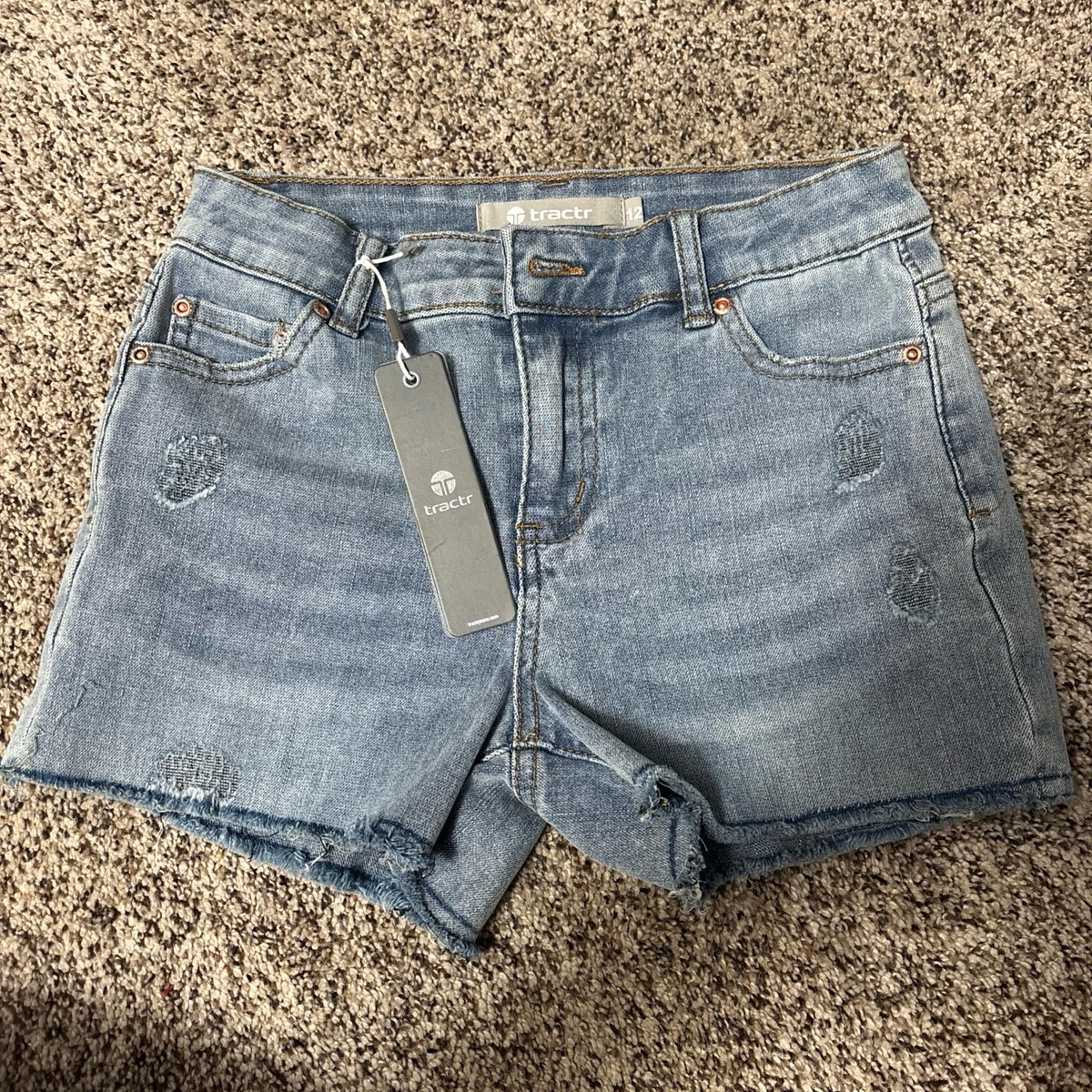 NWT Tractr Jean Denim Shorts Girls 12