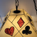 Poker Cards Hanging Light Fixture Billiards Fiberglass SWAG Lamp Vintage
