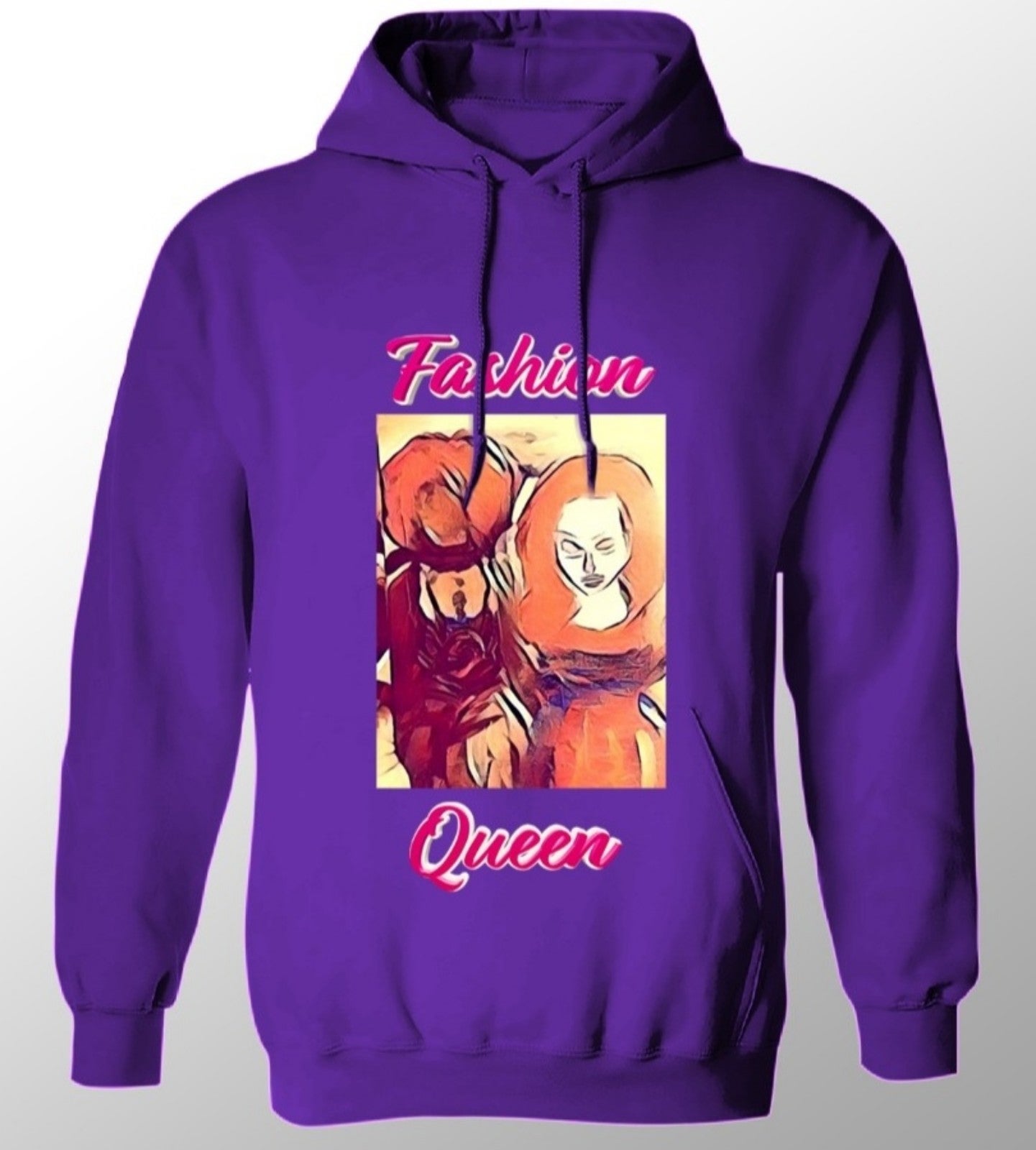 Fashion queen purple pink hoodie