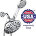 7 Premium High Pressure 3-Way Rainfall Combo, 6-Setting Hand Held Shower - NEW