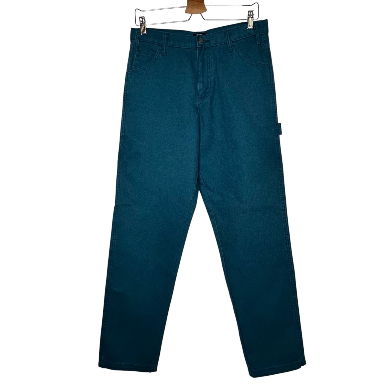 Dickies NWOT Men’s Turquoise Canvas Carpenter Pants Tapered Mid Rise Sz.28