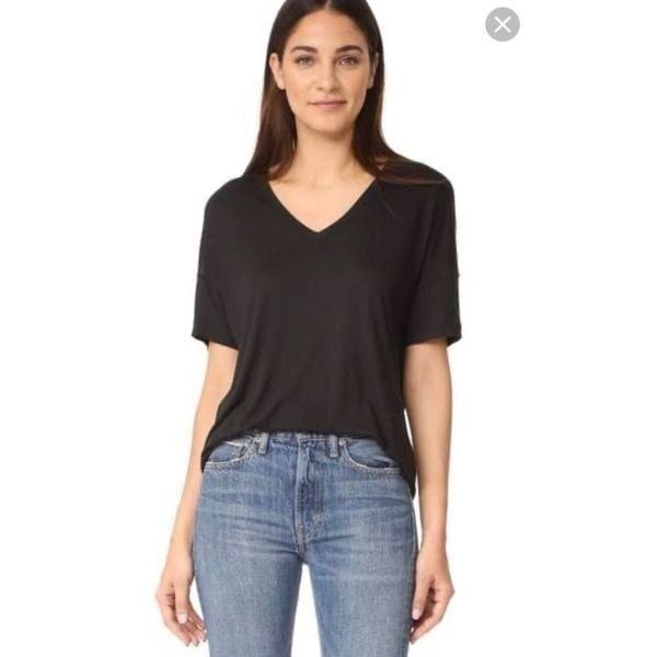 Vince drop shoulder V neck Tee