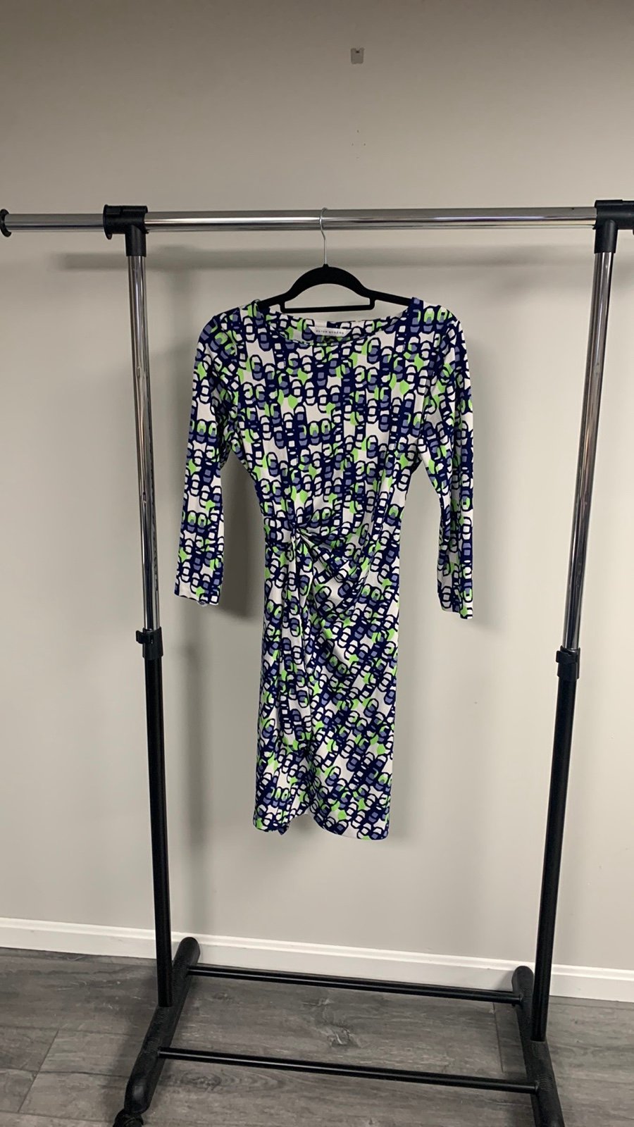 Peter Nygard Print Faux Wrap Dress Size S